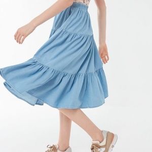 URBAN OUTFITTERS: BDG Denim Tiered Ruffle Skirt